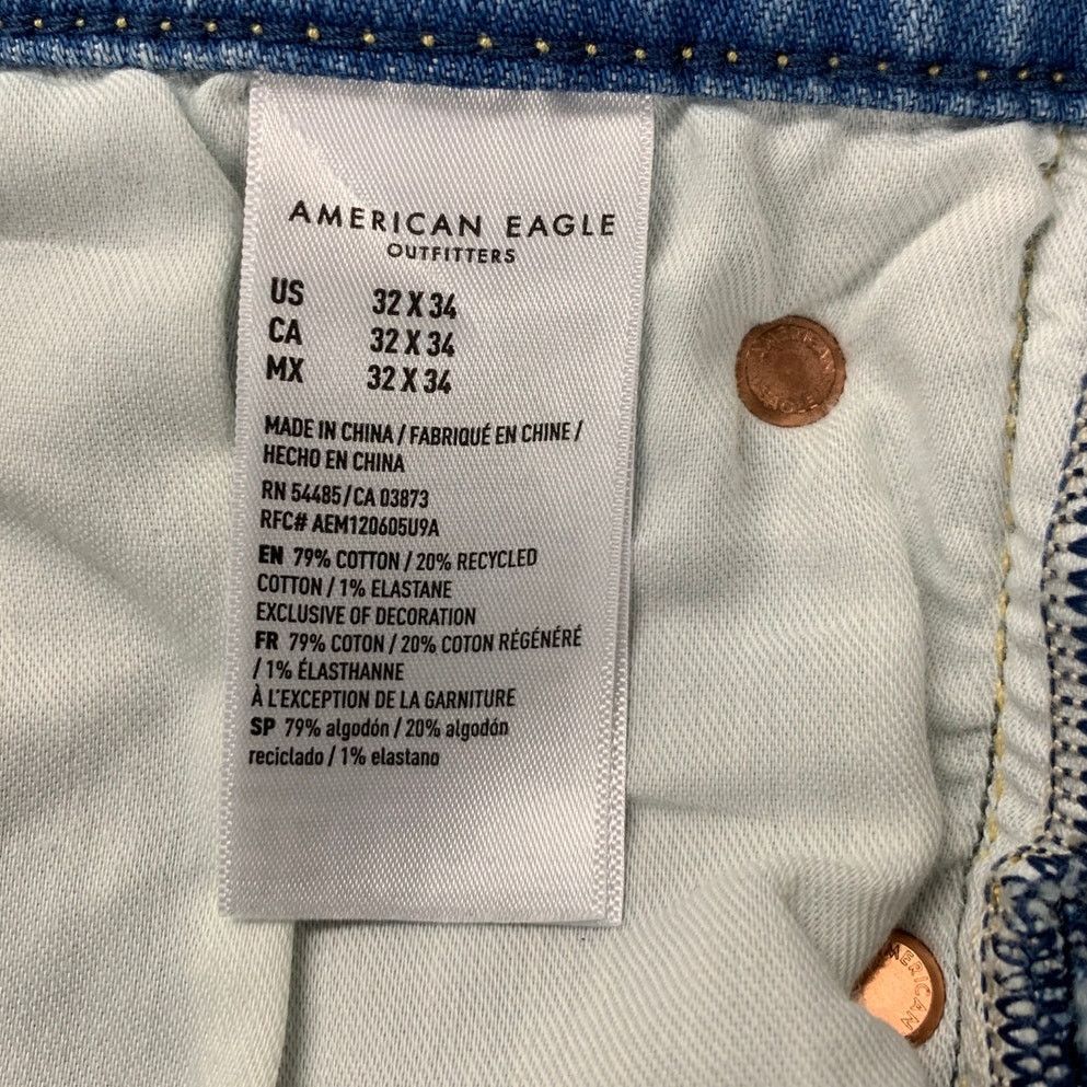 American Eagle Outfitters New American Eagle Mens 32 X 34 Boot Cut Denim Blue Jeans Size US 32 / EU 48 - 7 Thumbnail