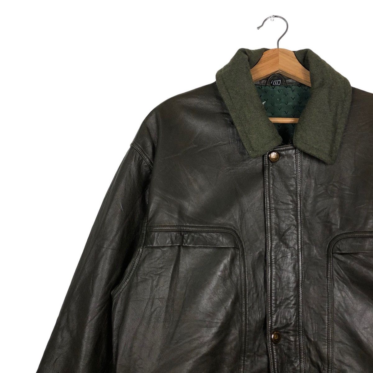 Japanese Brand 🔥Vtg Leather Jacket Biker Bondage Cargo Issey Miyake Japan Size US L / EU 52-54 / 3 - 7 Thumbnail