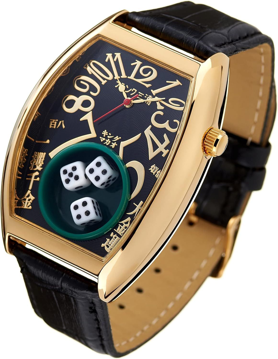 Japanese Brand Frank Miura Life's a Gamble Watch King Macau Dice black gold Size ONE SIZE - 4 Thumbnail