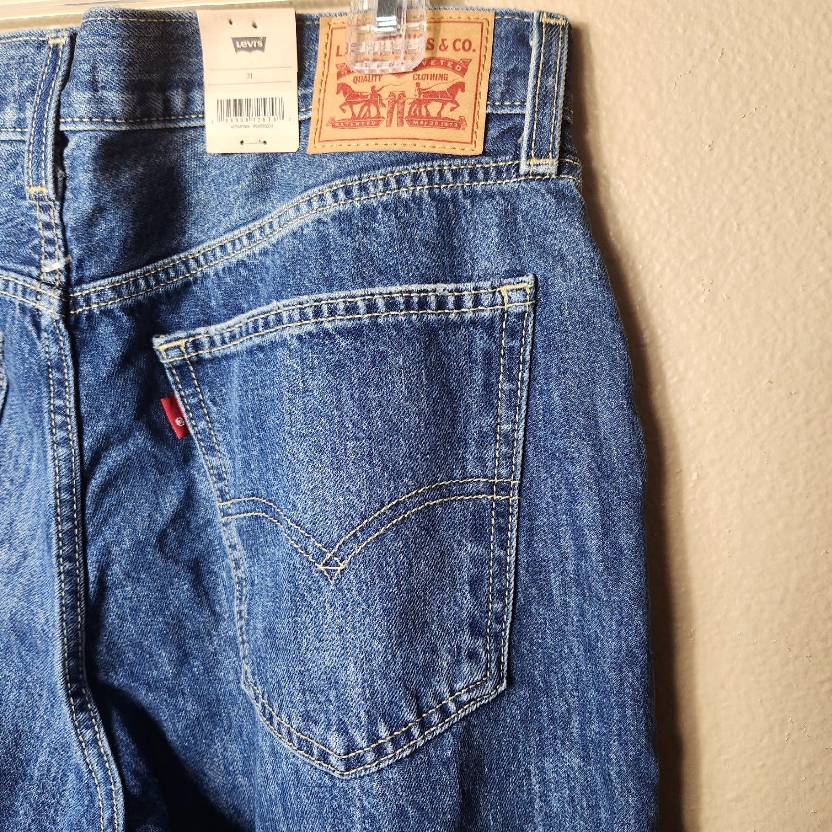 Levi's Levi's Womens Low Pro Straight Distressed Medium Wash Jeans-Size 31 (NWT) Mens Womens Size 24" / US 00 / IT 34 - 7 Thumbnail