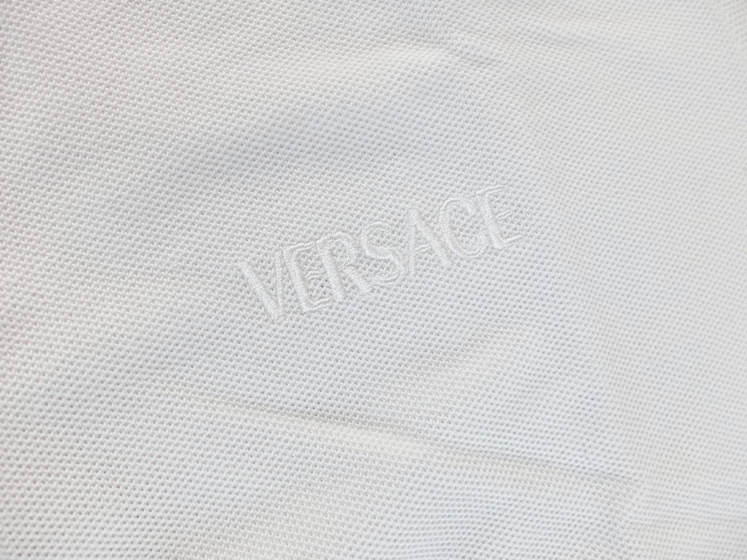 Versace VERSACE white barocco collar polo shirt Size Medium q Size US M / EU 48-50 / 2 - 4 Thumbnail
