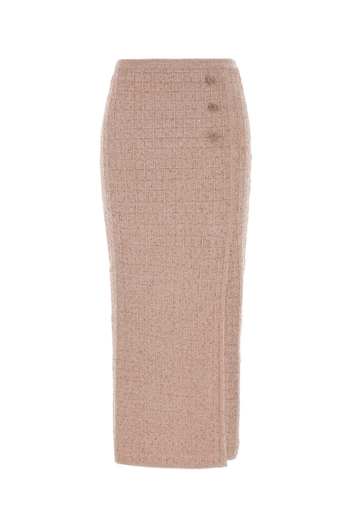 Alessandra Rich Pink Boucle Skirt Size 27" / US 4 / IT 40 - 1 Thumbnail