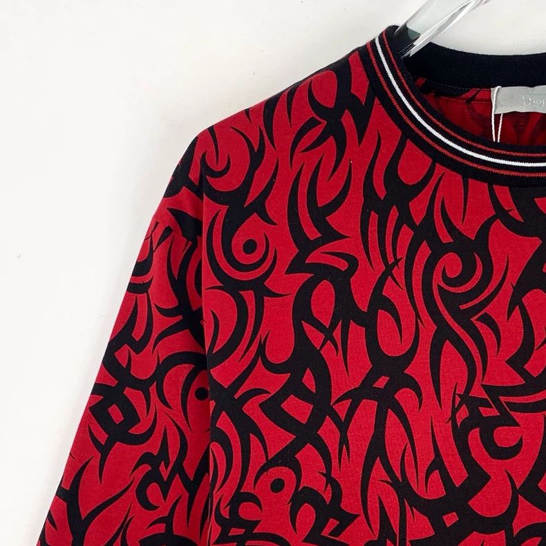 Dior Dior Red tattooed totem printed cotton round-neck short-sl Size US XL / EU 56 / 4 - 3 Thumbnail