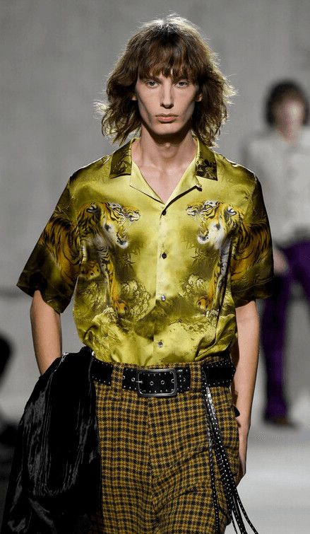 Dries Van Noten FW2020 Dries Van Noten Tiger Gold Shirt Size US S / EU 44-46 / 1 - 1 Thumbnail
