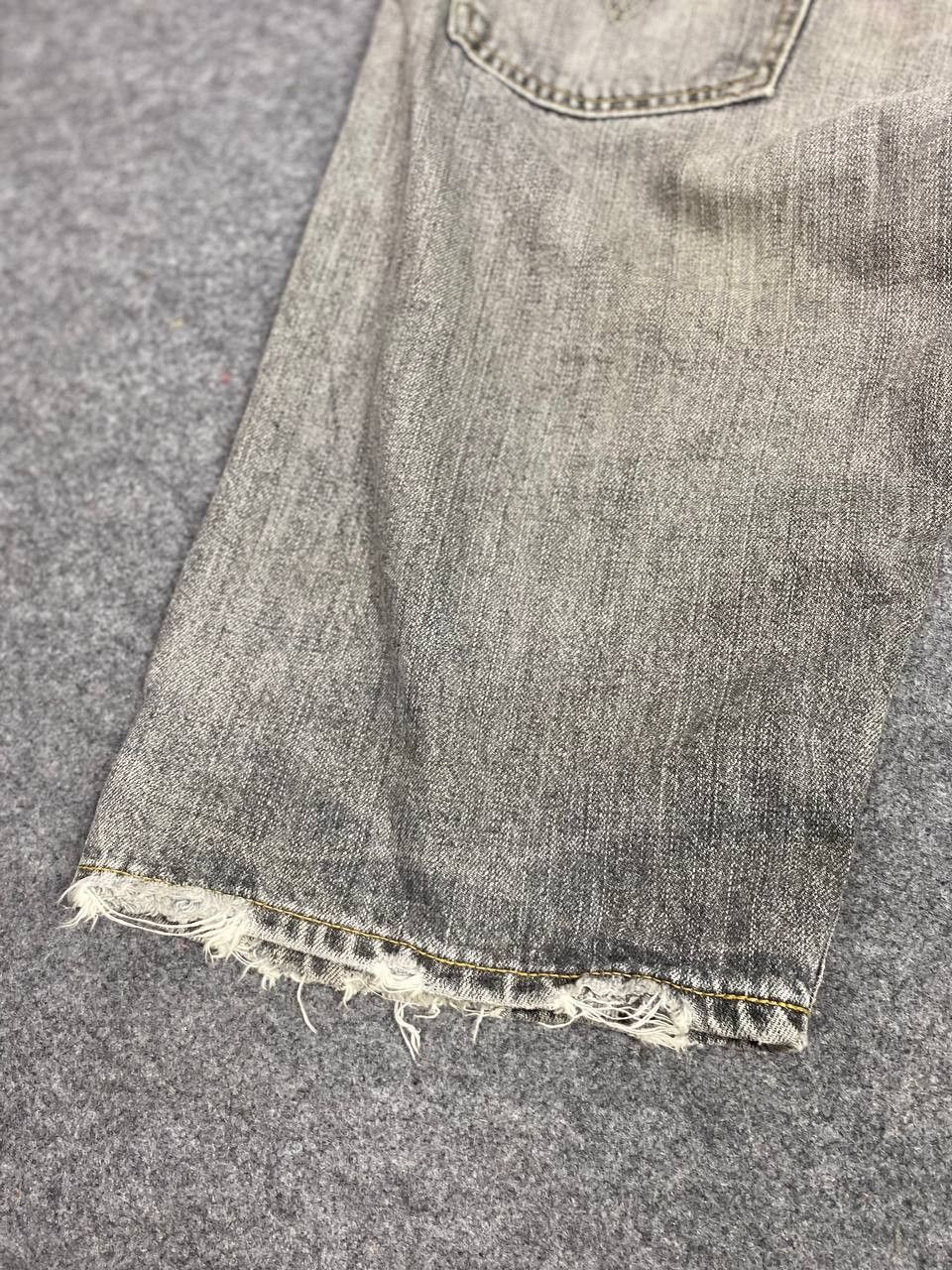 Levi's vintage levis 503 distressed short denim nice design Size US 35 - 3 Thumbnail