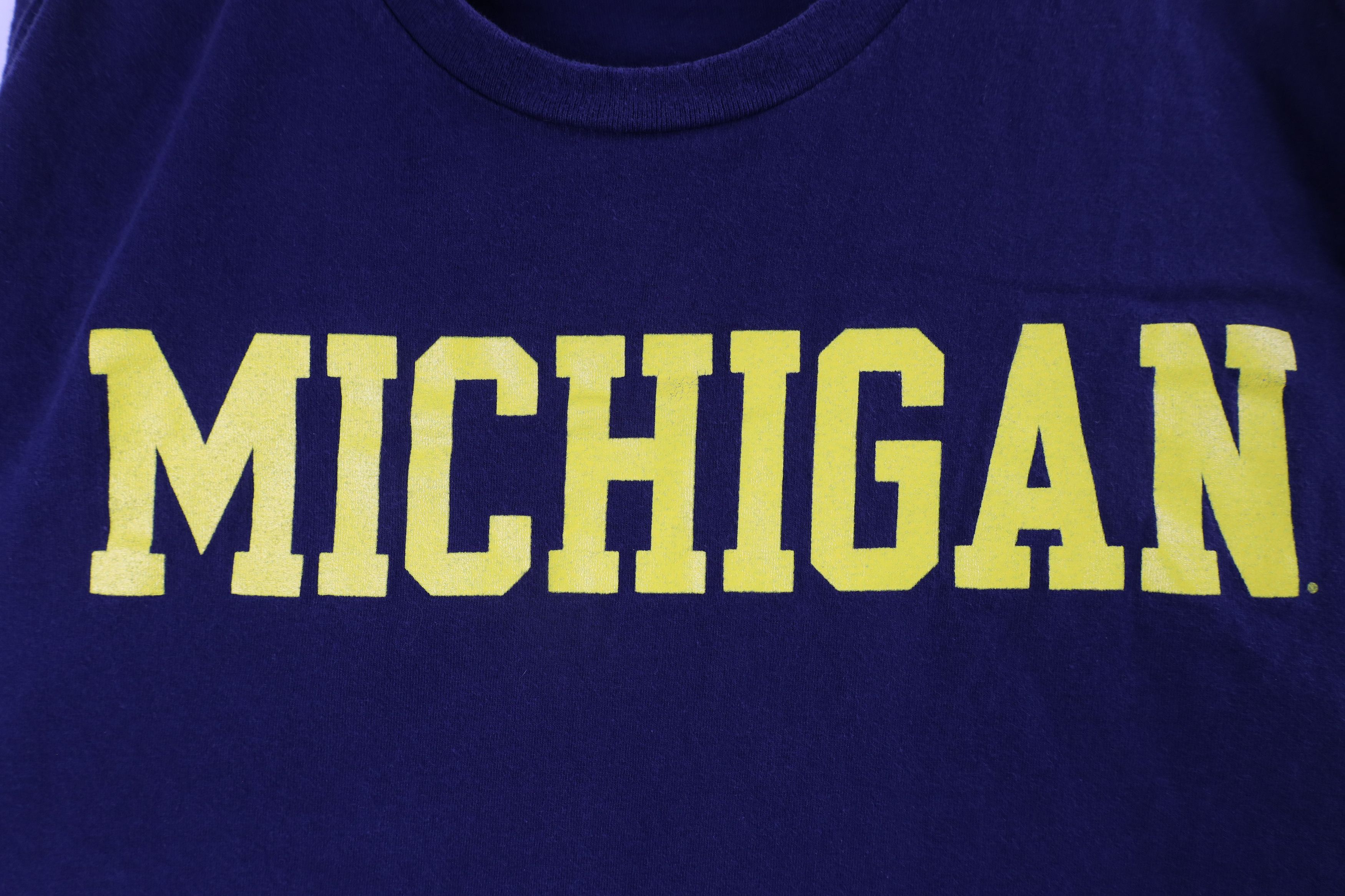 Vintage Vintage Spell Out University of Michigan Long Sleeve T-Shirt Size US XL / EU 56 / 4 - 4 Thumbnail