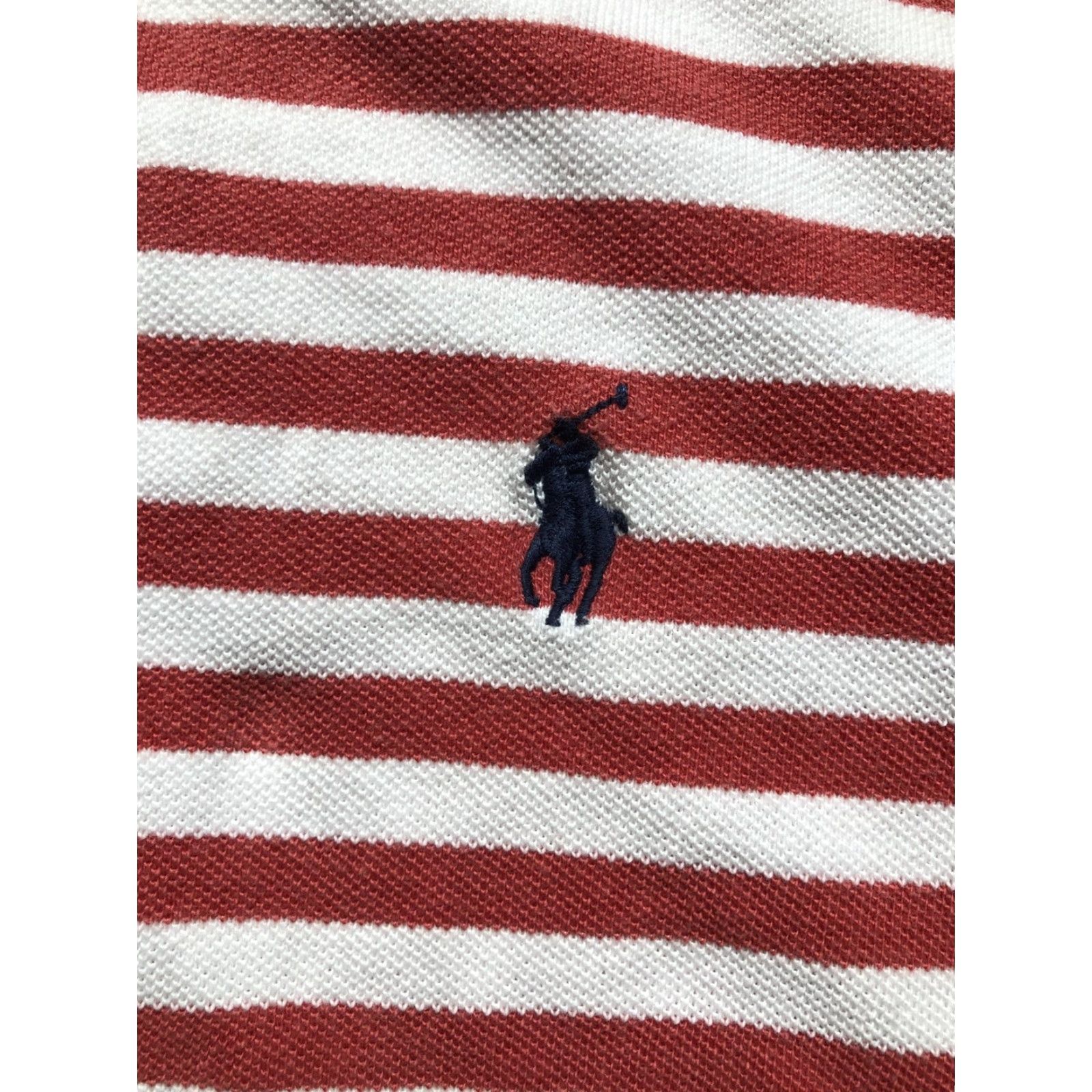 Polo Ralph Lauren VINTAGE Polo Ralph Lauren Polo Shirt Mens XL Red White Striped Cotton Pony Logo Size US XL / EU 56 / 4 - 6 Thumbnail