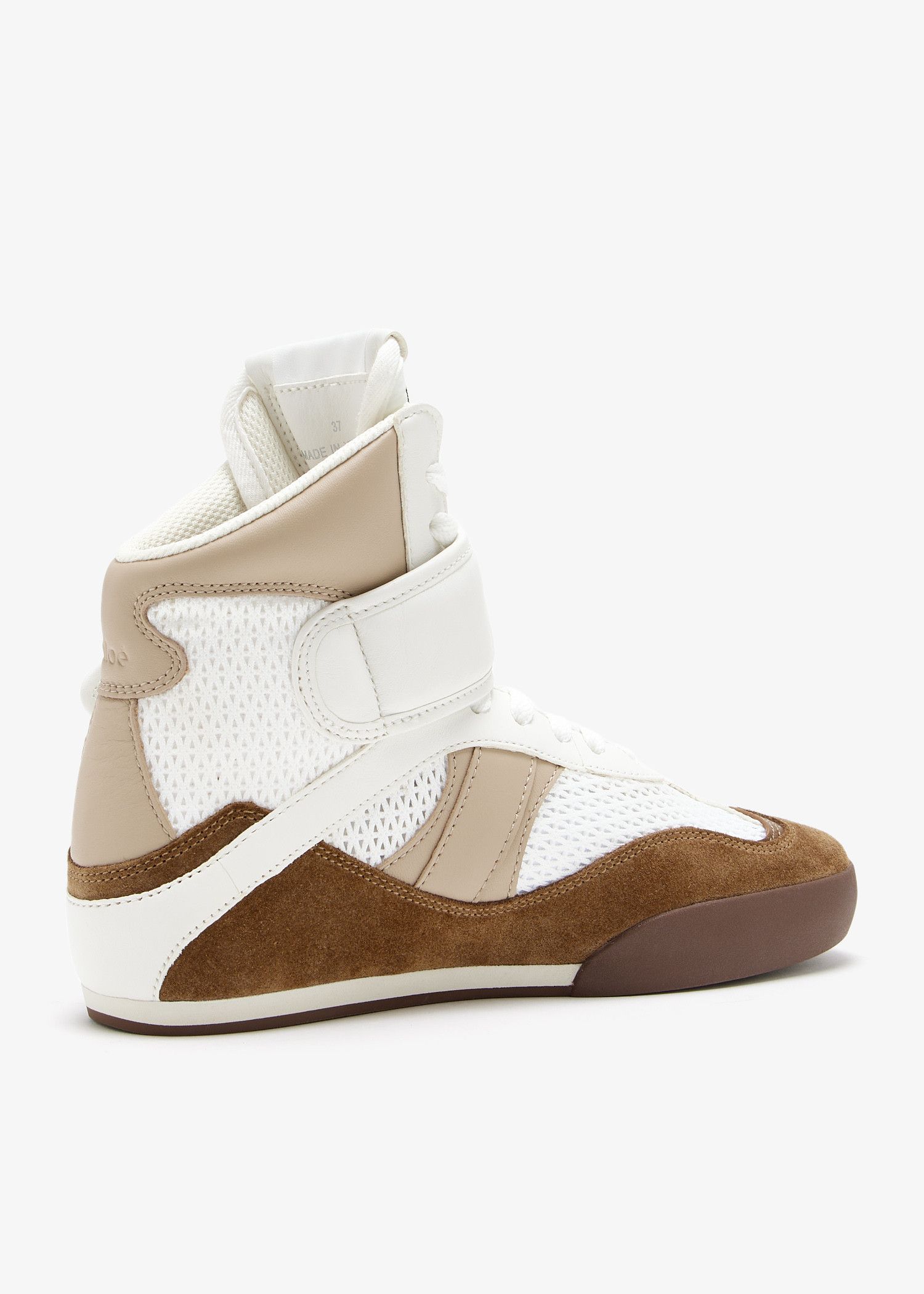 Chloe o1s22i1n0425 Hi-Top Kick Sneakers in Brown Size US 7 / IT 37 - 3 Thumbnail