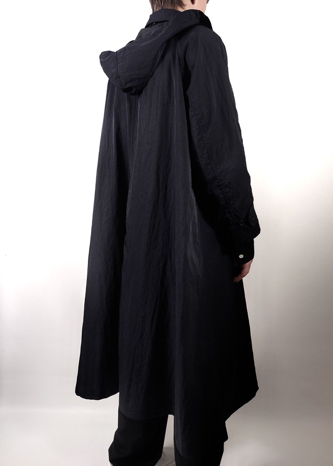 Yohji Yamamoto Yohji Yamamoto Oversized Nylon Hood Trench Coat Size US M / EU 48-50 / 2 - 5 Thumbnail