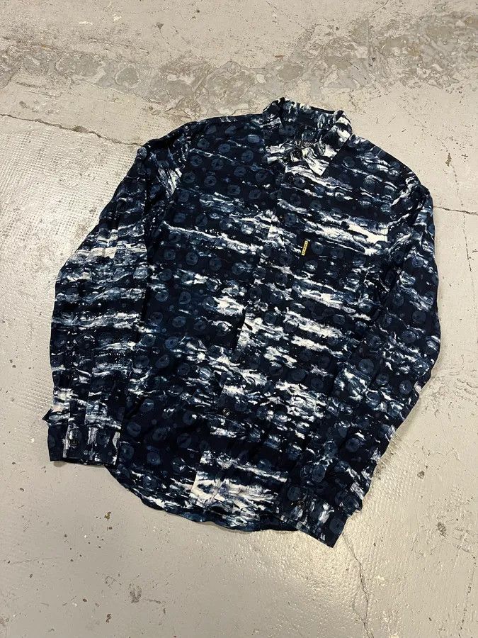 Armani 2000s Armani Blue Wave Modern Shirt Size US L / EU 52-54 / 3 - 4 Thumbnail