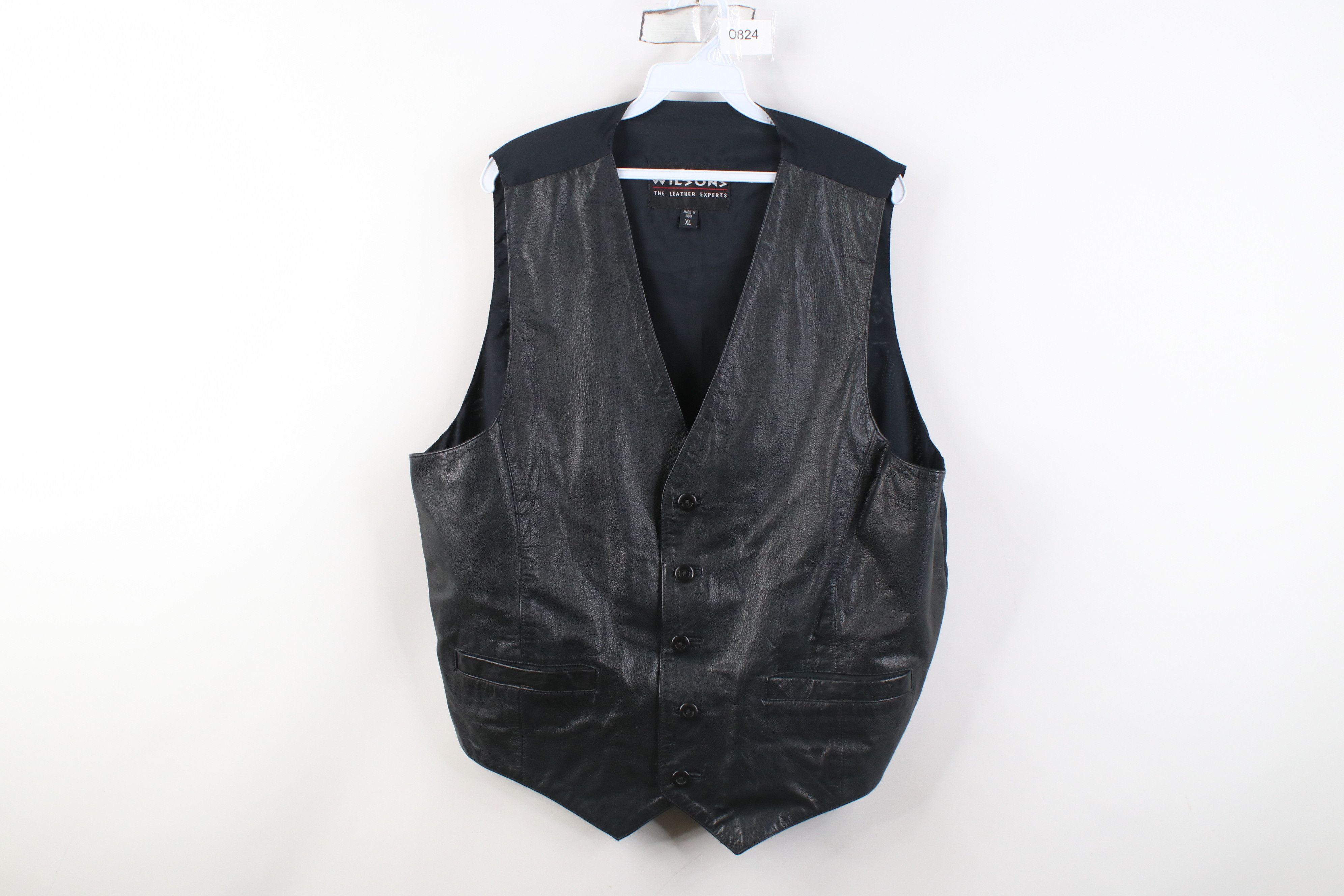 Vintage Vintage 90s Streetwear Leather Motorcycle Vest Jacket Black Size US XL / EU 56 / 4 - 1 Thumbnail