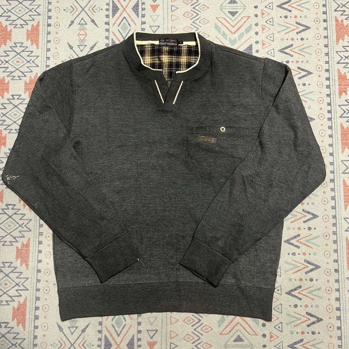 Kansai Yamamoto Kansai Yamamoto V-Neck Sweater Size US M / EU 48-50 / 2 - 3 Thumbnail