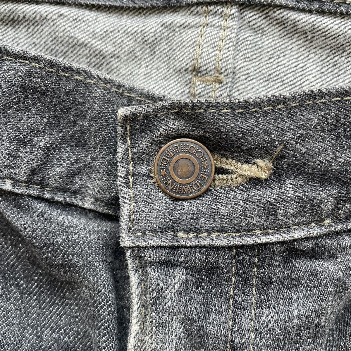 Edwin W36x32💥 Vintage Edwin Black Faded Jeans Denim Pants Size US 36 / EU 52 - 6 Thumbnail