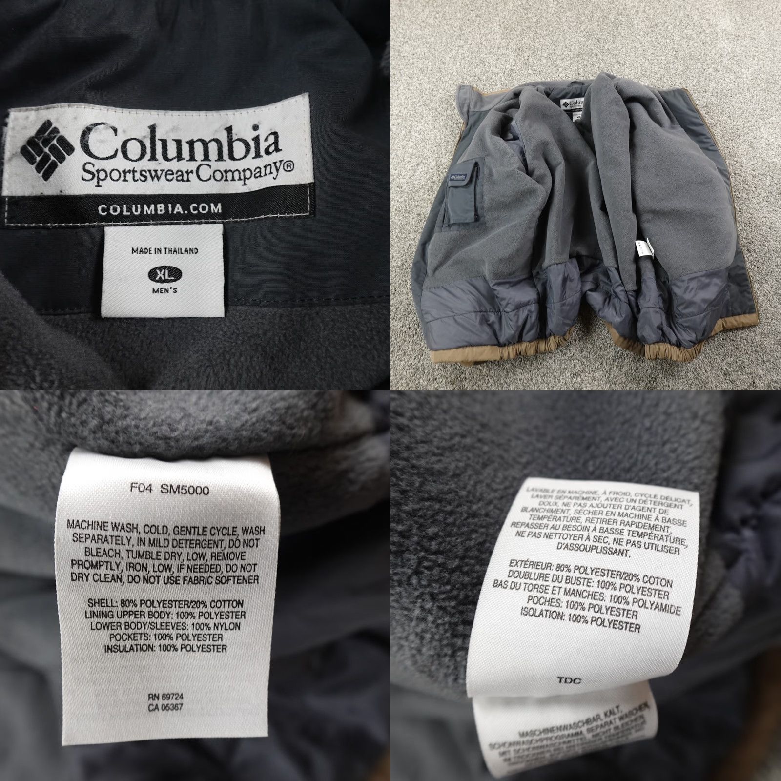 Vintage VINTAGE Columbia Jacket Mens XL Brown Fleece Lined Windbreaker Bomber Zip Coat Hike Size US XL / EU 56 / 4 - 8 Thumbnail