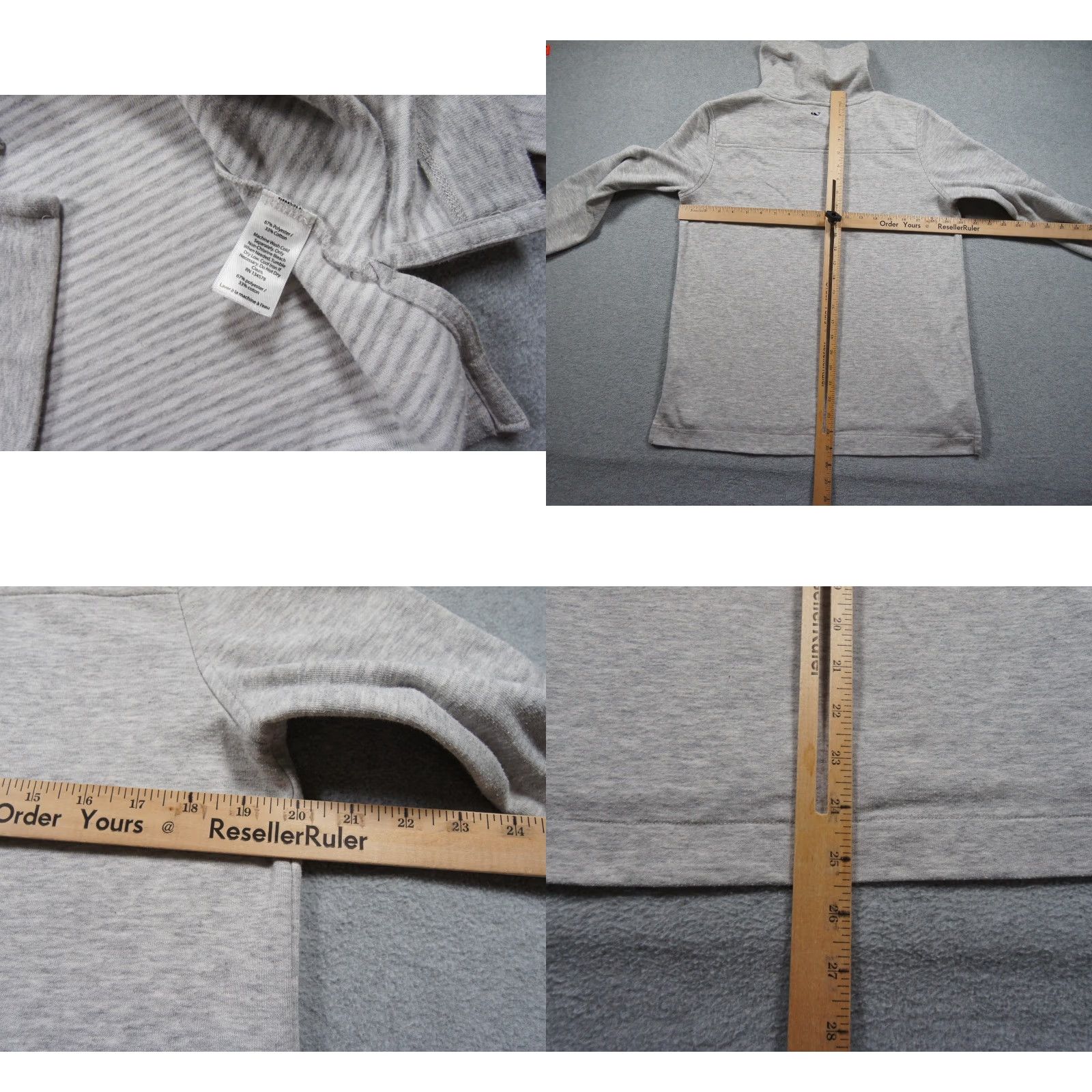Vineyard Vines Vineyard Vines Sweater Womens Small Gray Funnel Neck Pullover Drawstring Ladies Size S / US 4 / IT 40 - 9 Thumbnail