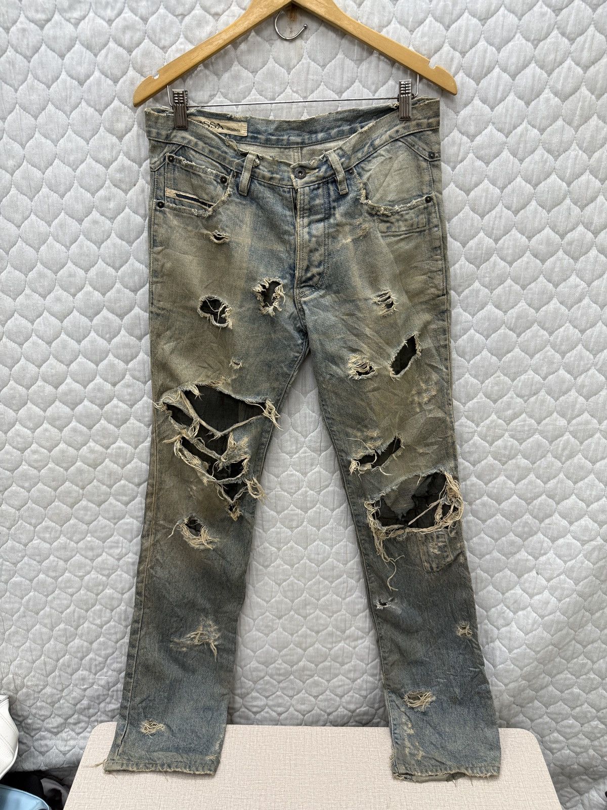 14th Addiction 🔥🔥🔥ARCHIVE OSSA MONDO RAGS PUNK JEANS Size US 32 / EU 48 - 1 Thumbnail
