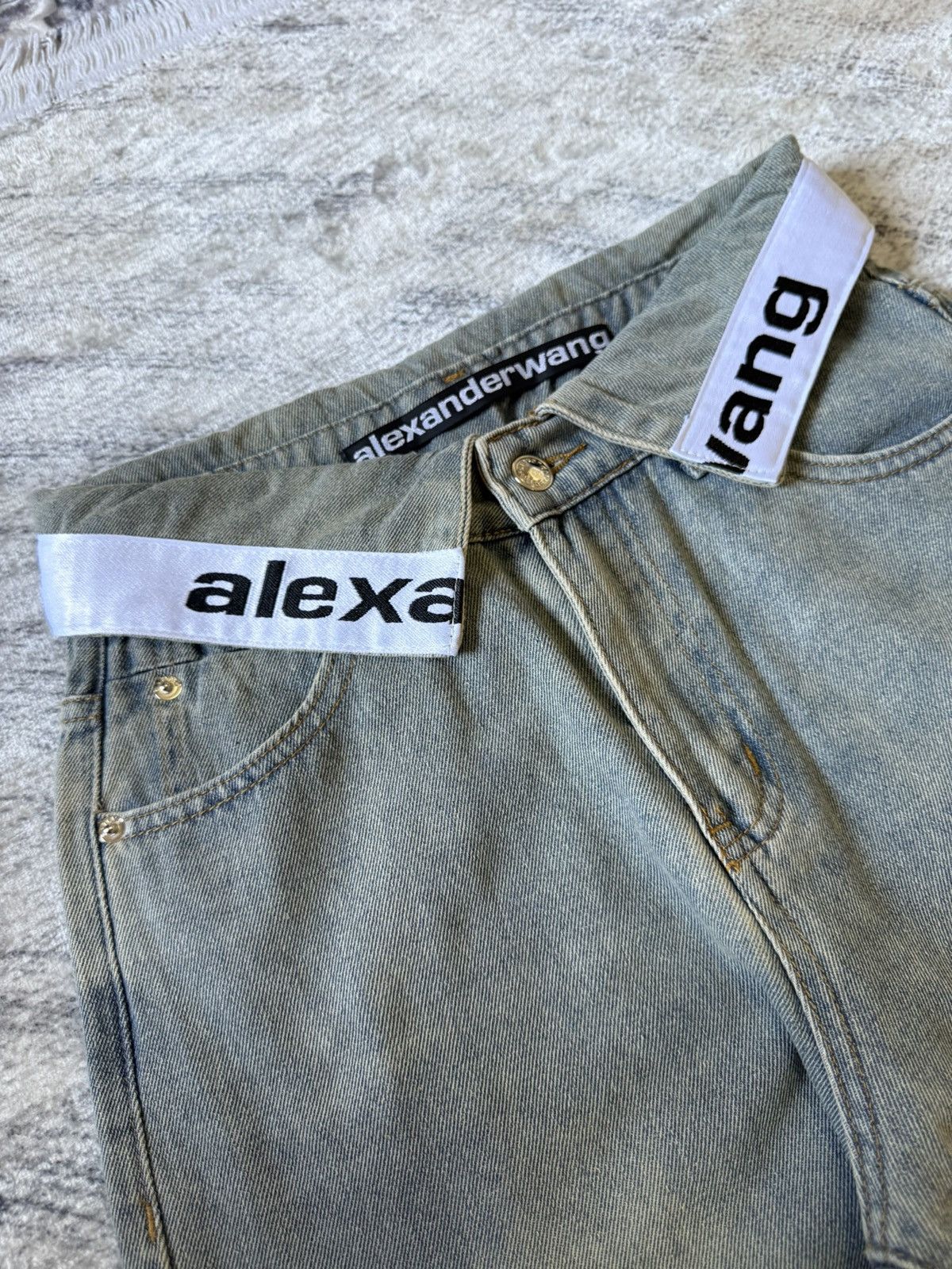 Alexander Wang Alexander Wang Trompe L’oeil Collar Waist Baggy Loose Jeans Size US 27 - 13 Thumbnail