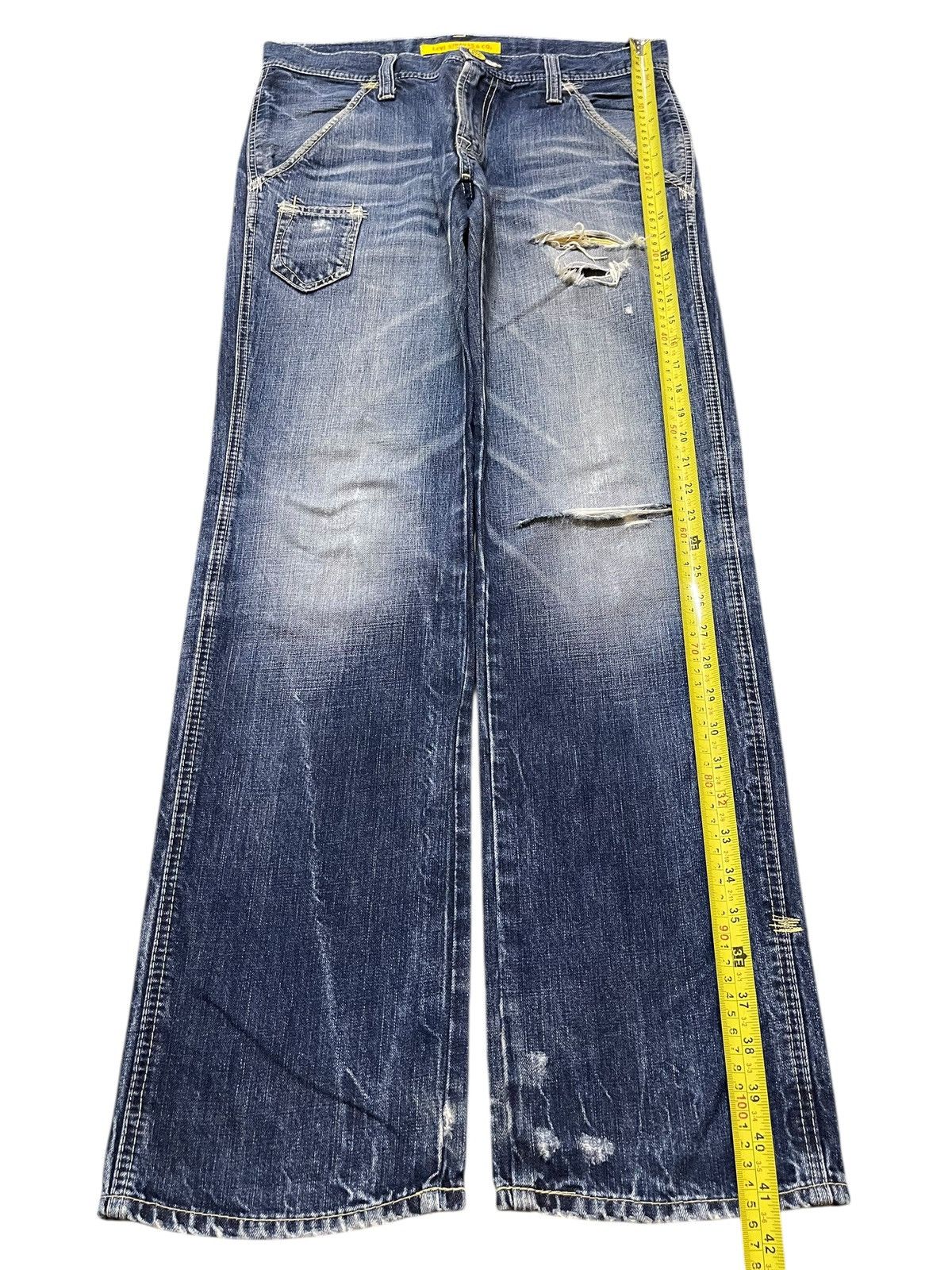 Levi's Vintage 90s Levis 502 Faded Wash Distress Style Loose Jeans Size US 32 / EU 48 - 12 Thumbnail