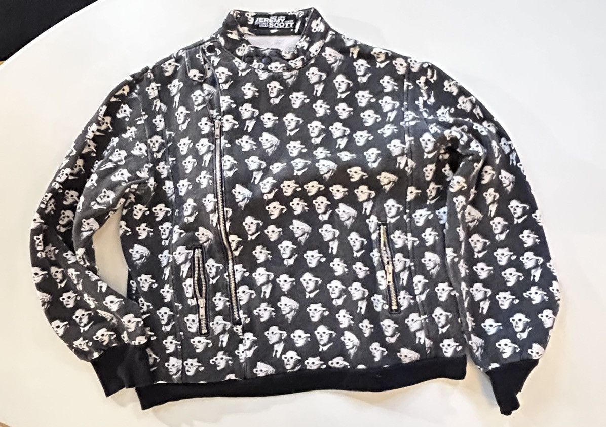 Jeremy Scott Jeremy Scott Archive 2000s All-Over Print Zip Jacket Rare Size M / US 6-8 / IT 42-44 - 1 Thumbnail