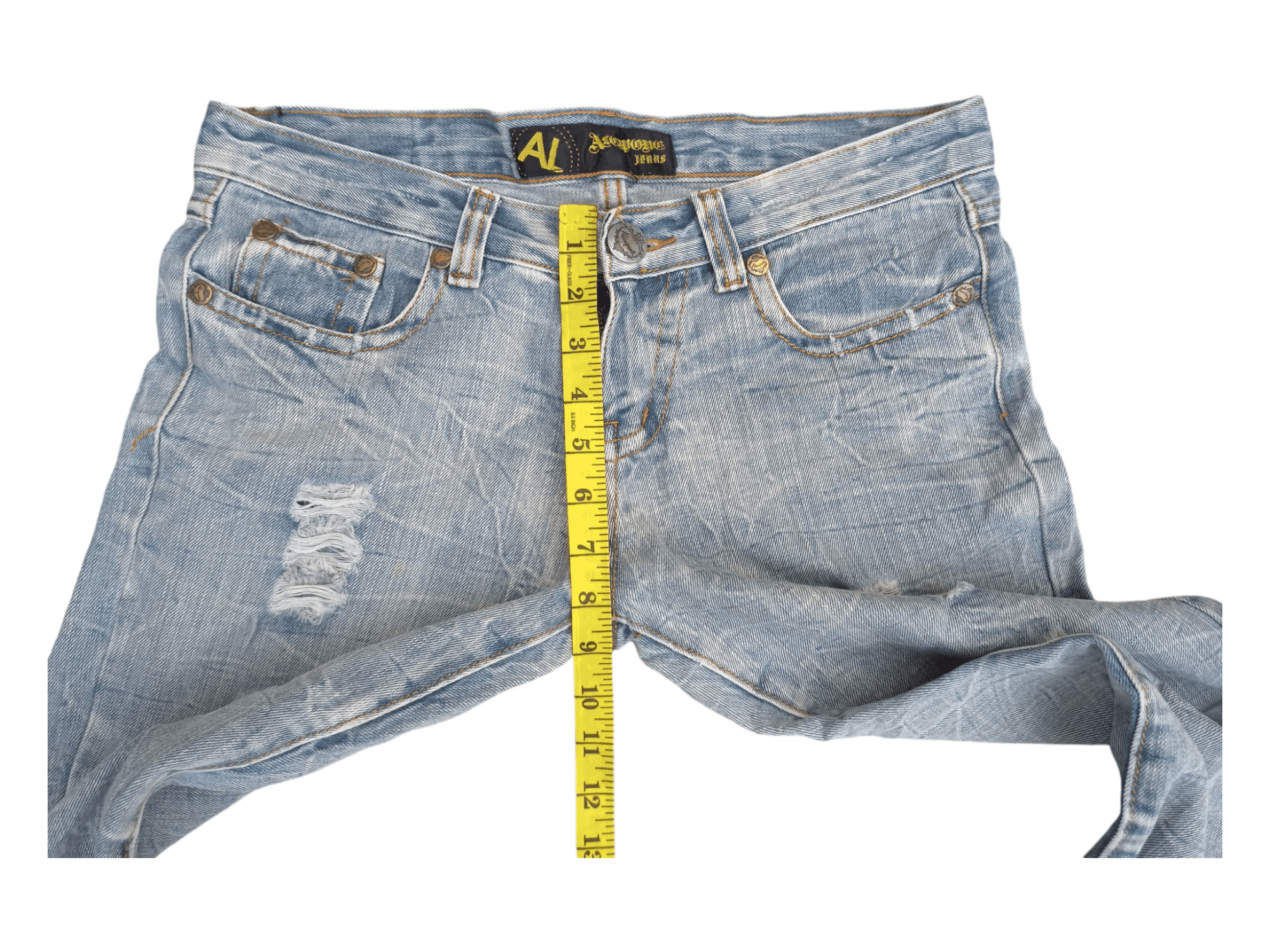 Japanese Brand Alcapone Japan Whiskered Distressed Flared Jeans Size US 30 / EU 46 - 18 Thumbnail