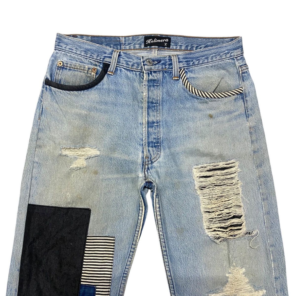 Beams Japan × Levi's Rebuid By Kalimera Levis 501 Patchwork Distressed Jeans Size US 32 / EU 48 - 3 Thumbnail