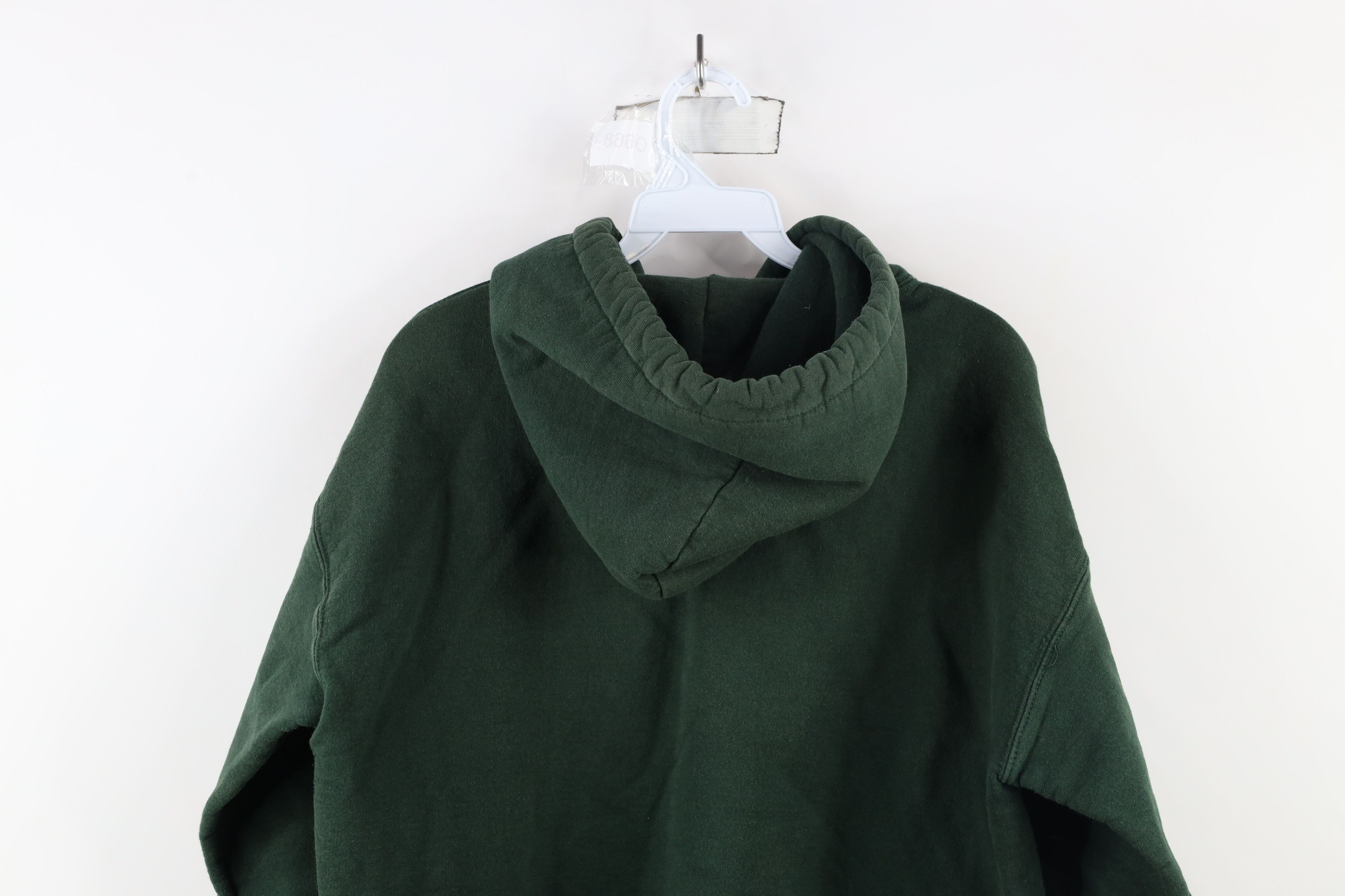 Vintage Vintage 90s Streetwear Blank Heavyweight Hoodie Green Size US M / EU 48-50 / 2 - 12 Thumbnail