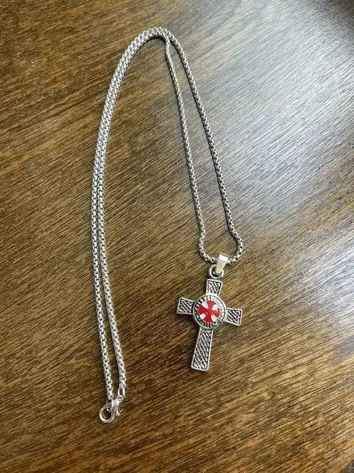 Jewelry Cross Gothic Y2K Chain in Silver, Men's