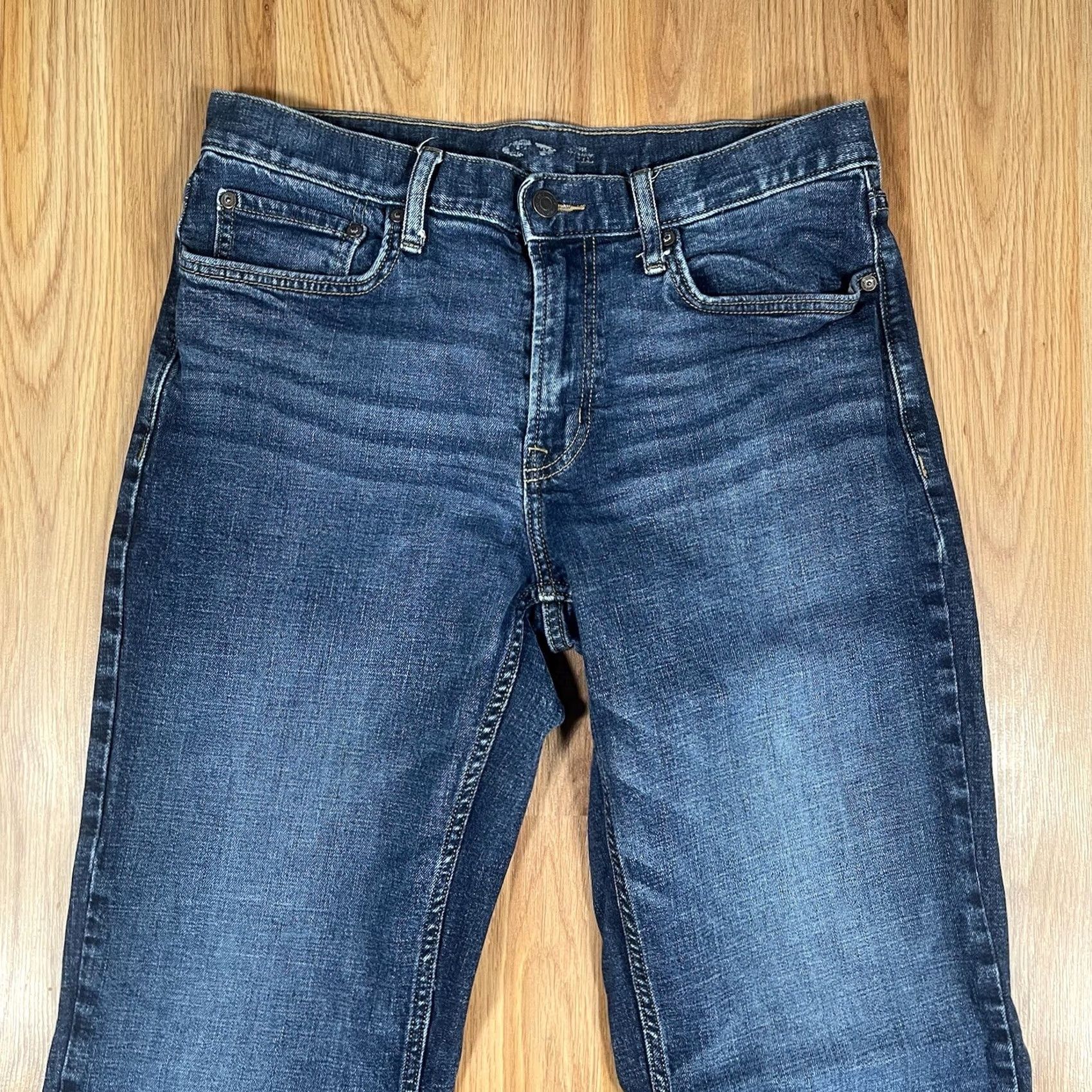 Old Navy Old Navy Jeans Mens 32Wx34L Loose Straight Leg Long Blue Wash Denim Cotton Blend Size US 32 / EU 48 - 2 Thumbnail