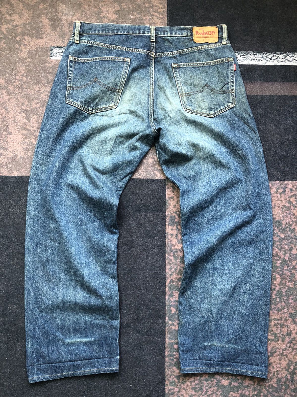 If Six Was Nine Vintage 80s Bobson Lot 512 Distressed Baggy Jeans Size US 38 / EU 54 - 6 Thumbnail