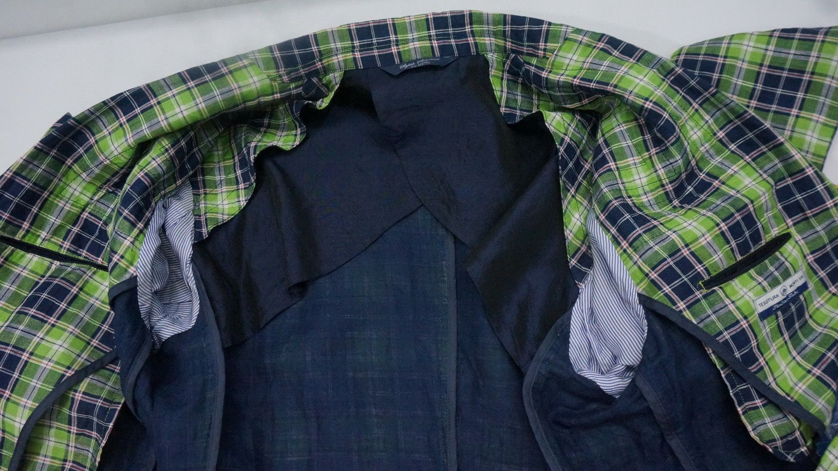 Japanese Brand Rare SHIPS Japan Tartan Light Blazer Production Sample Size 46R - 15 Thumbnail