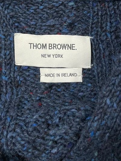 Thom Browne Thom browne Dark blue four-striped wool cardigan jacket 250 Size US L / EU 52-54 / 3 - 5 Thumbnail