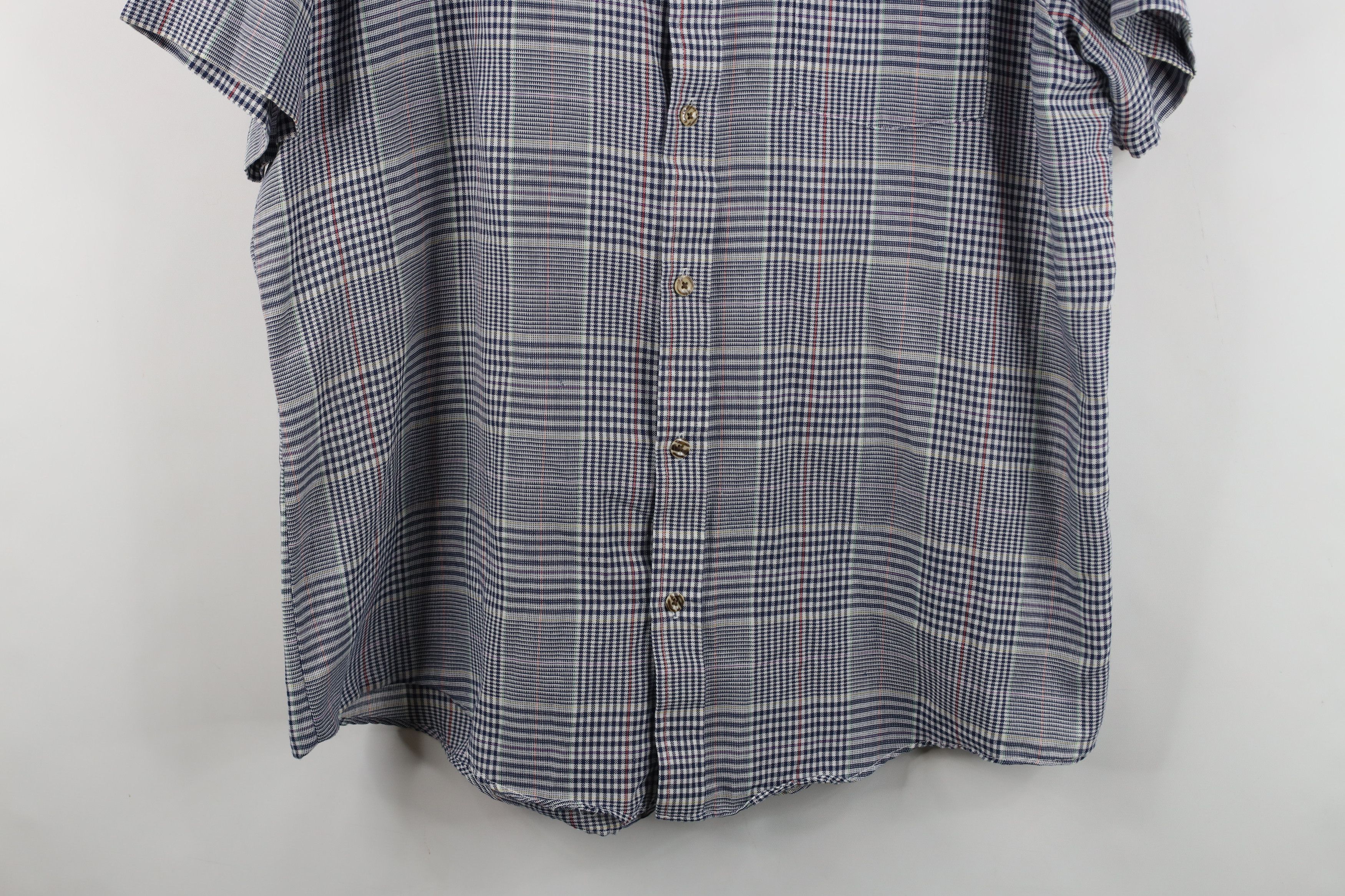 Vintage Vintage 90s Plaid Short Sleeve Button Down Shirt USA Size US XL / EU 56 / 4 - 3 Thumbnail