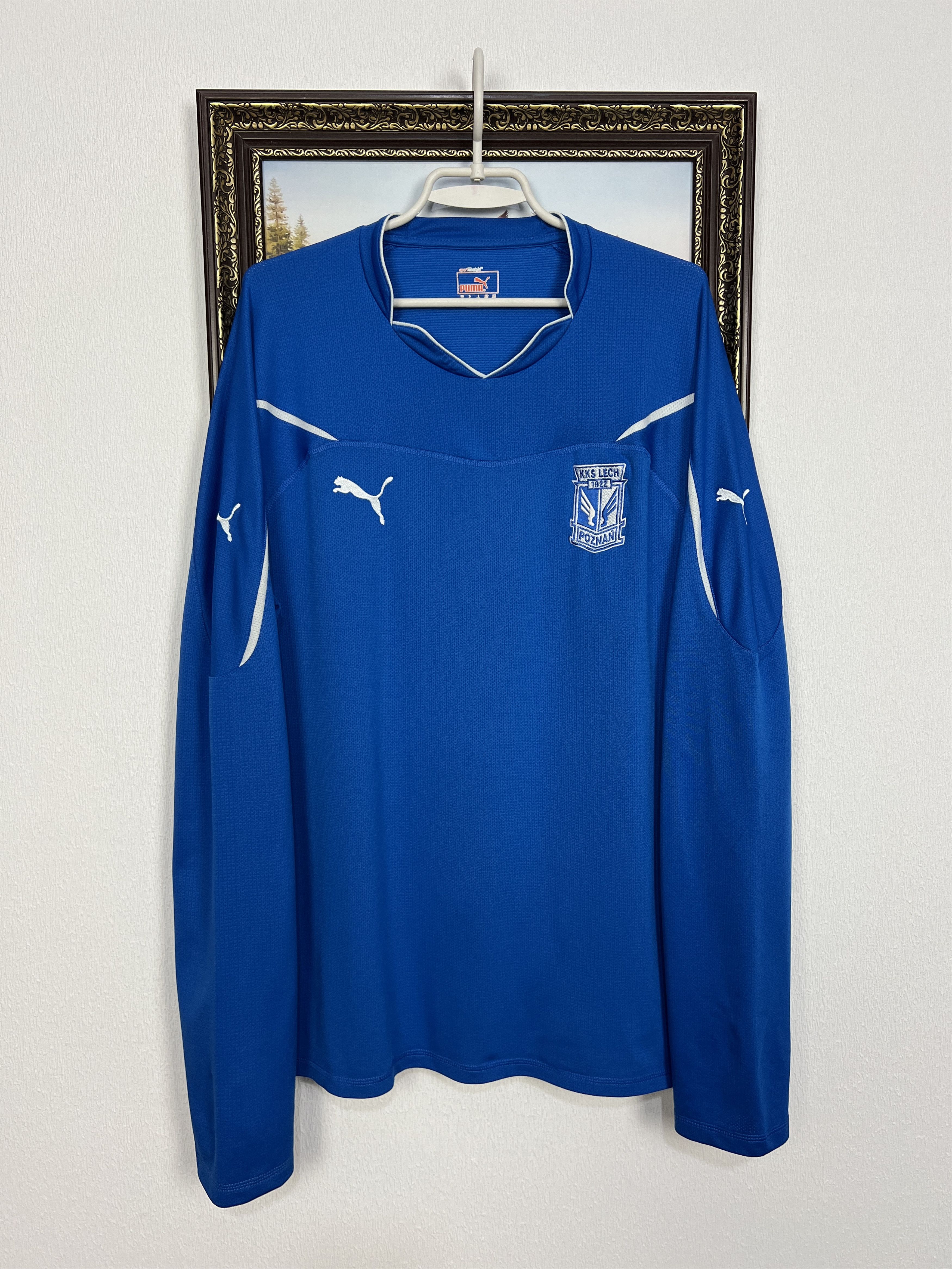 Puma Lech Poznan football shirt 2011 Soccer Long Sleeve Jersey Size US XXL / EU 58 / 5 - 1 Thumbnail