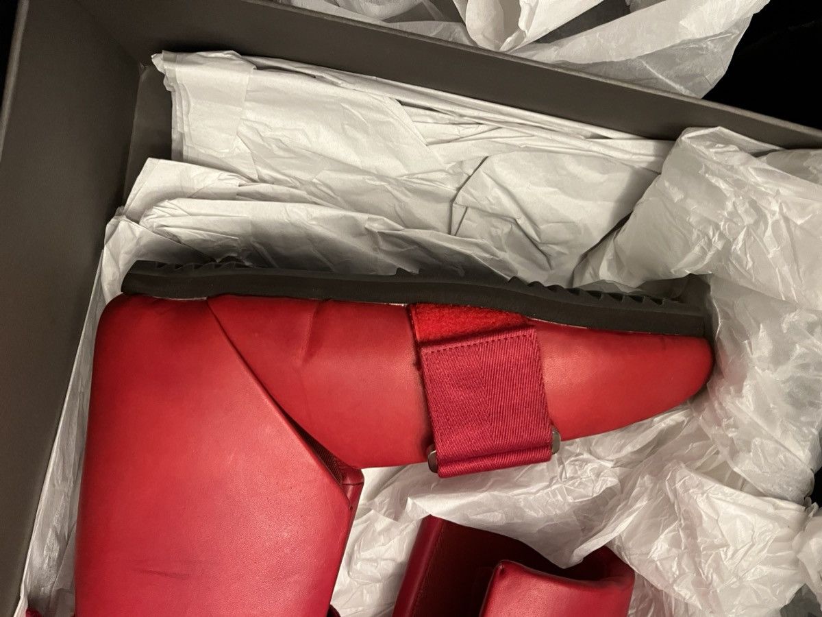 Rick Owens *SAMPLE* Rick Owens Red Leather Splint Sandal Size US 12 / EU 45 - 4 Thumbnail