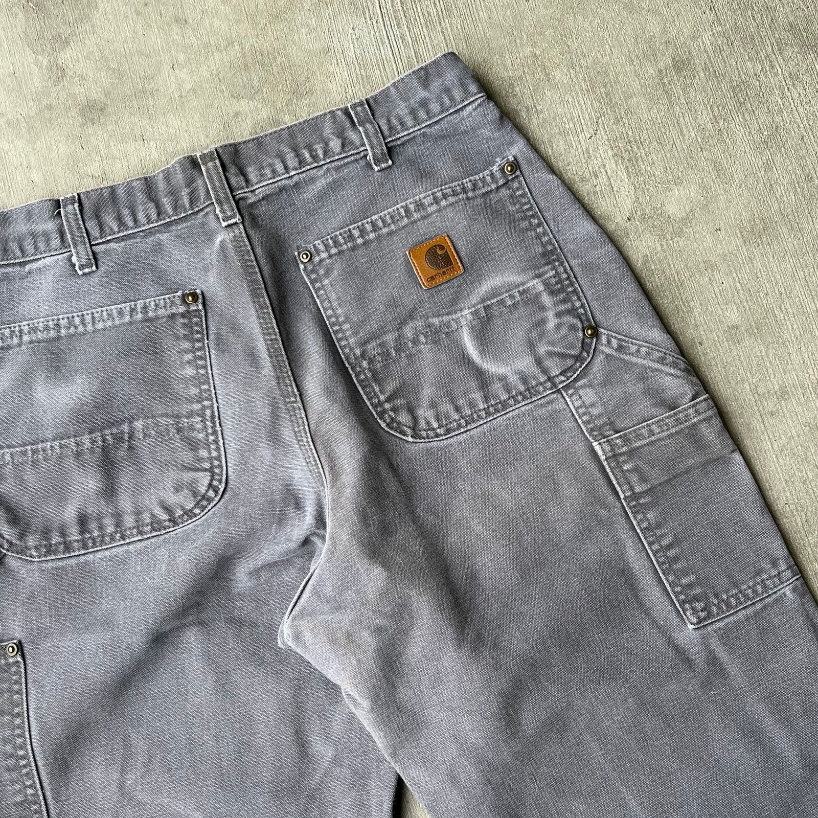Carhartt × Vintage Carhartt faded gray double knee work wear carpenter pants Size US 31 - 6 Thumbnail