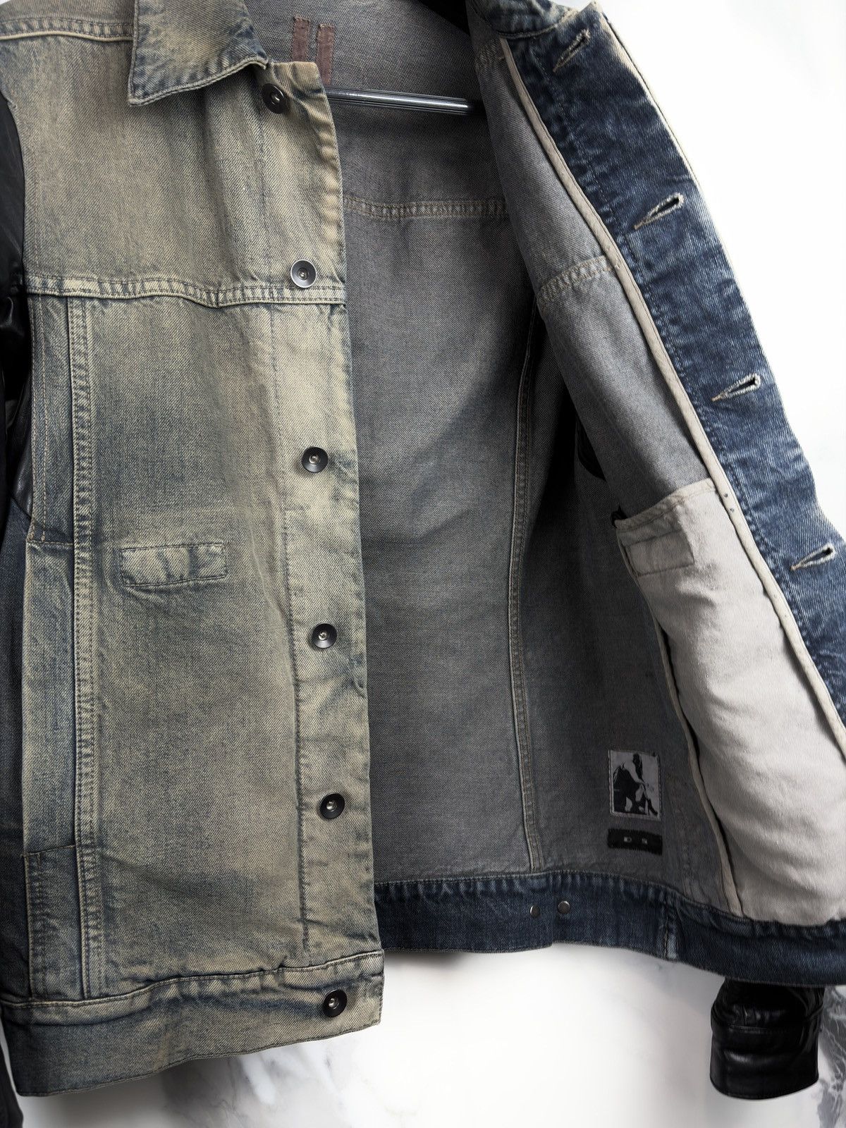 Rick Owens Rick Owens Mineral Dust Leather Sleeve Worker Jacket Olmar Size US S / EU 44-46 / 1 - 4 Thumbnail