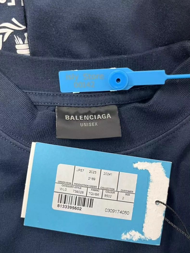 Other Balenciaga Letter Print Crew Neck Pullover Fitted Short Sl Size US M / EU 48-50 / 2 - 4 Thumbnail