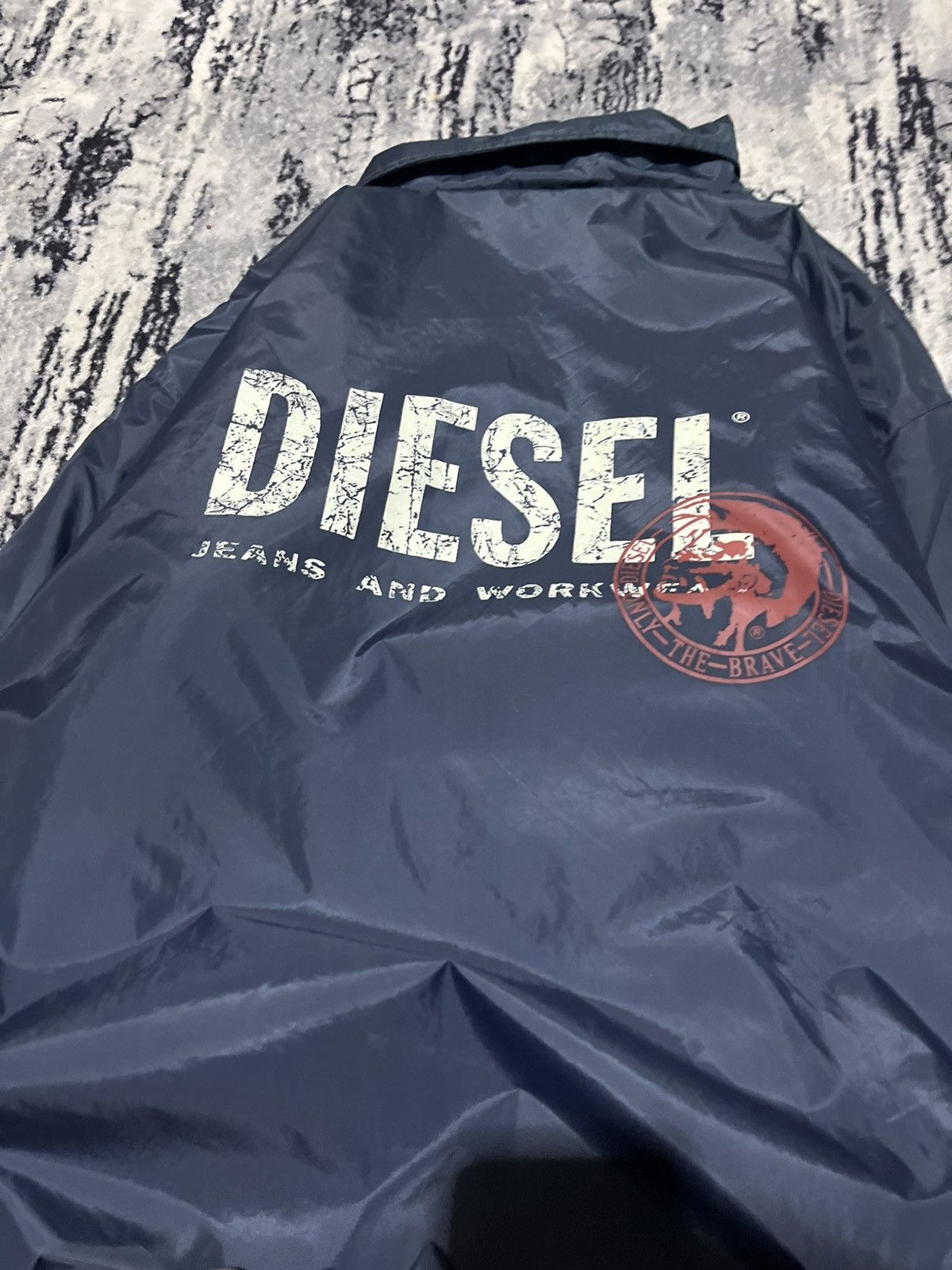Diesel DIESEL Archive Big Logo Nylon Coach Jacket / Bomber Y2K Size US XL / EU 56 / 4 - 11 Thumbnail
