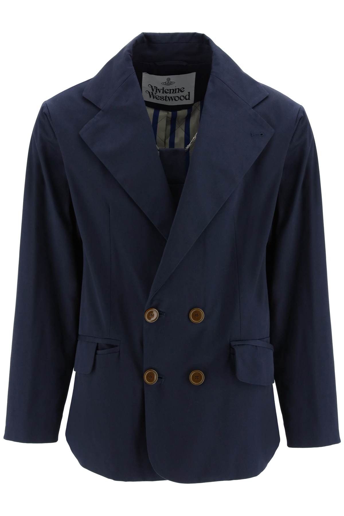 image of Vivienne Westwood Cotton Twill Caban in Navy, Men's (Size Large)