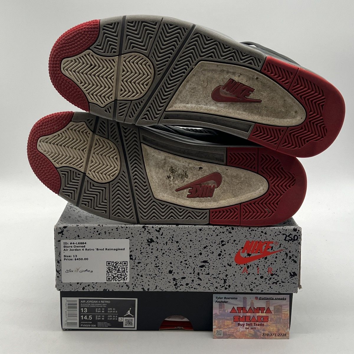 Jordan Brand Air Jordan 4 bred reimagined Size US 13 / EU 46 - 8 Thumbnail