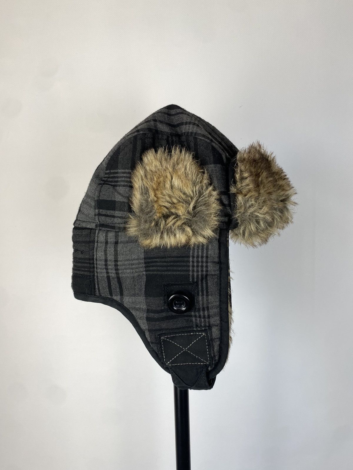 Hysteric Glamour × Japanese Brand Y2K American Vintage Fuzzy Hat Mohair Ushanka Beauty Beast Size ONE SIZE - 4 Thumbnail