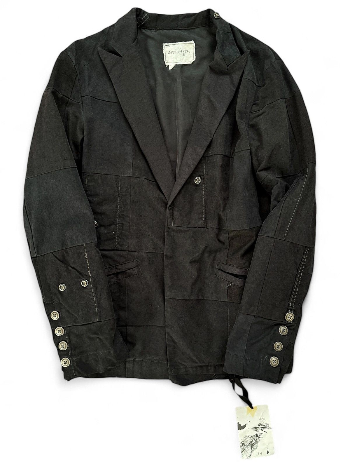 Greg Lauren Sz1 1/1 Black Workwear Tux Ollie Blazer Patchwork Jacket Size US S / EU 44-46 / 1 - 1 Thumbnail