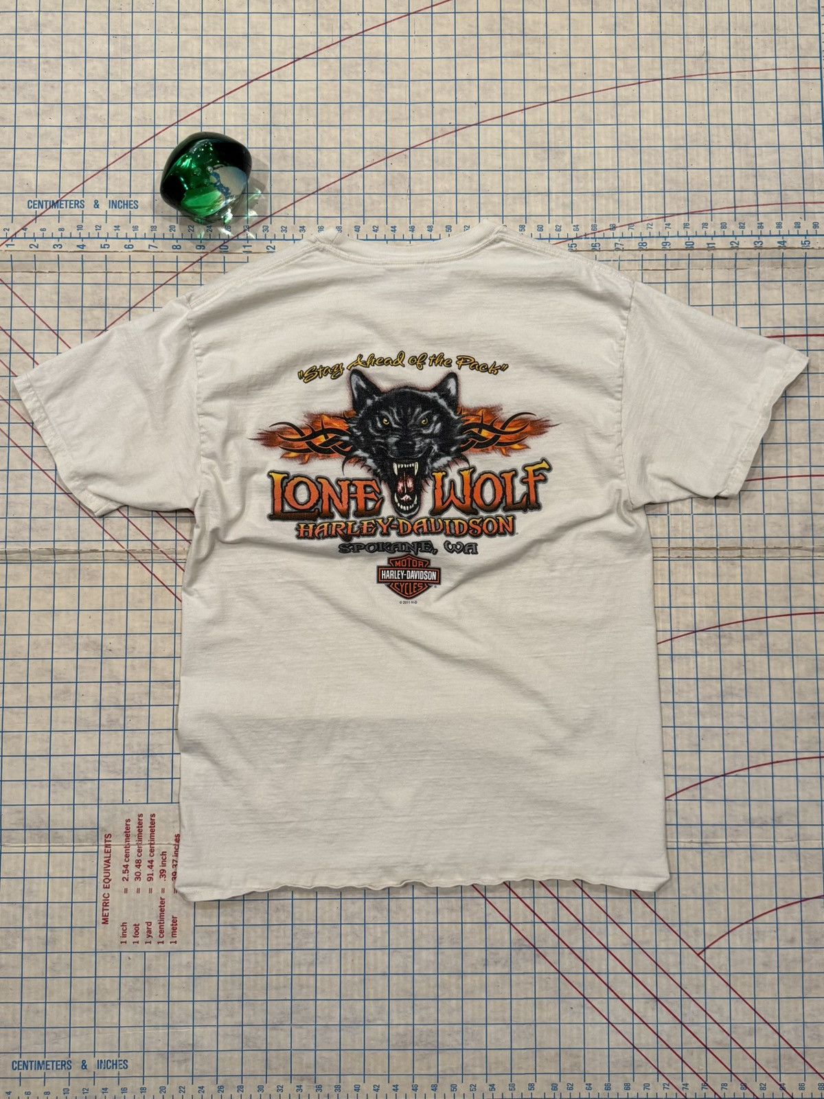 Harley Davidson Harley Davidson Lone Wolf Graphic Tee Used White Size Large Size US L / EU 52-54 / 3 - 1 Thumbnail