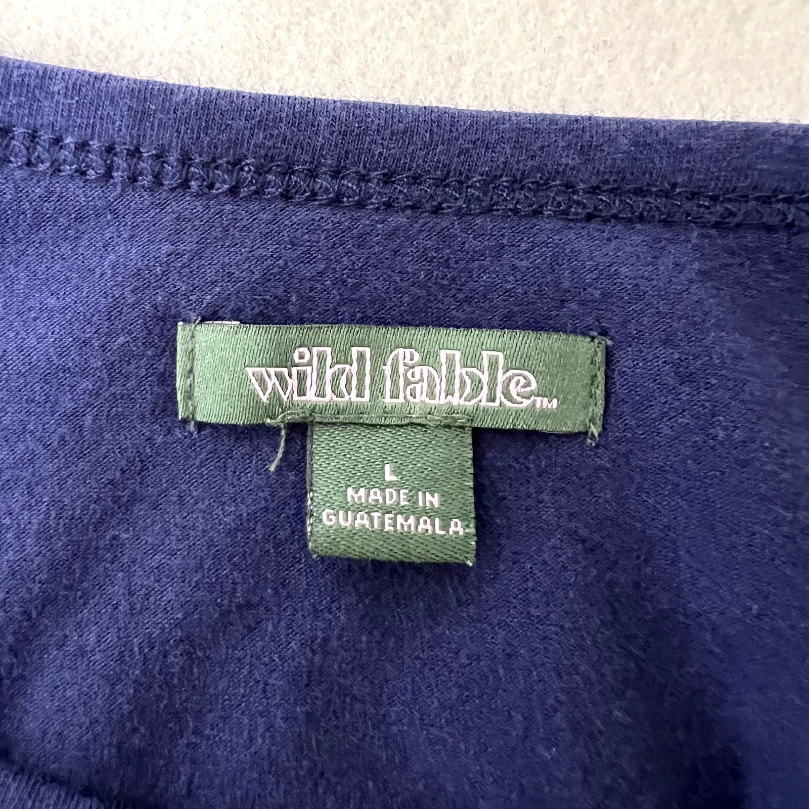 Other Wild Fable Navy Short Sleeve Tee Size L / US 10 / IT 46 - 6 Thumbnail