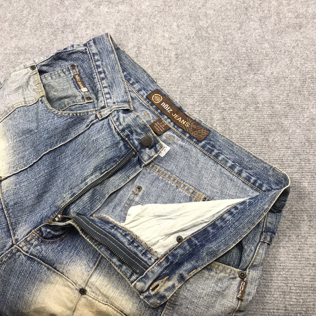 Japanese Brand BAGGY🔥NOIZ JEANS DENIM FADED JAPANESE STYLE PANTS Size US 32 / EU 48 - 19 Thumbnail