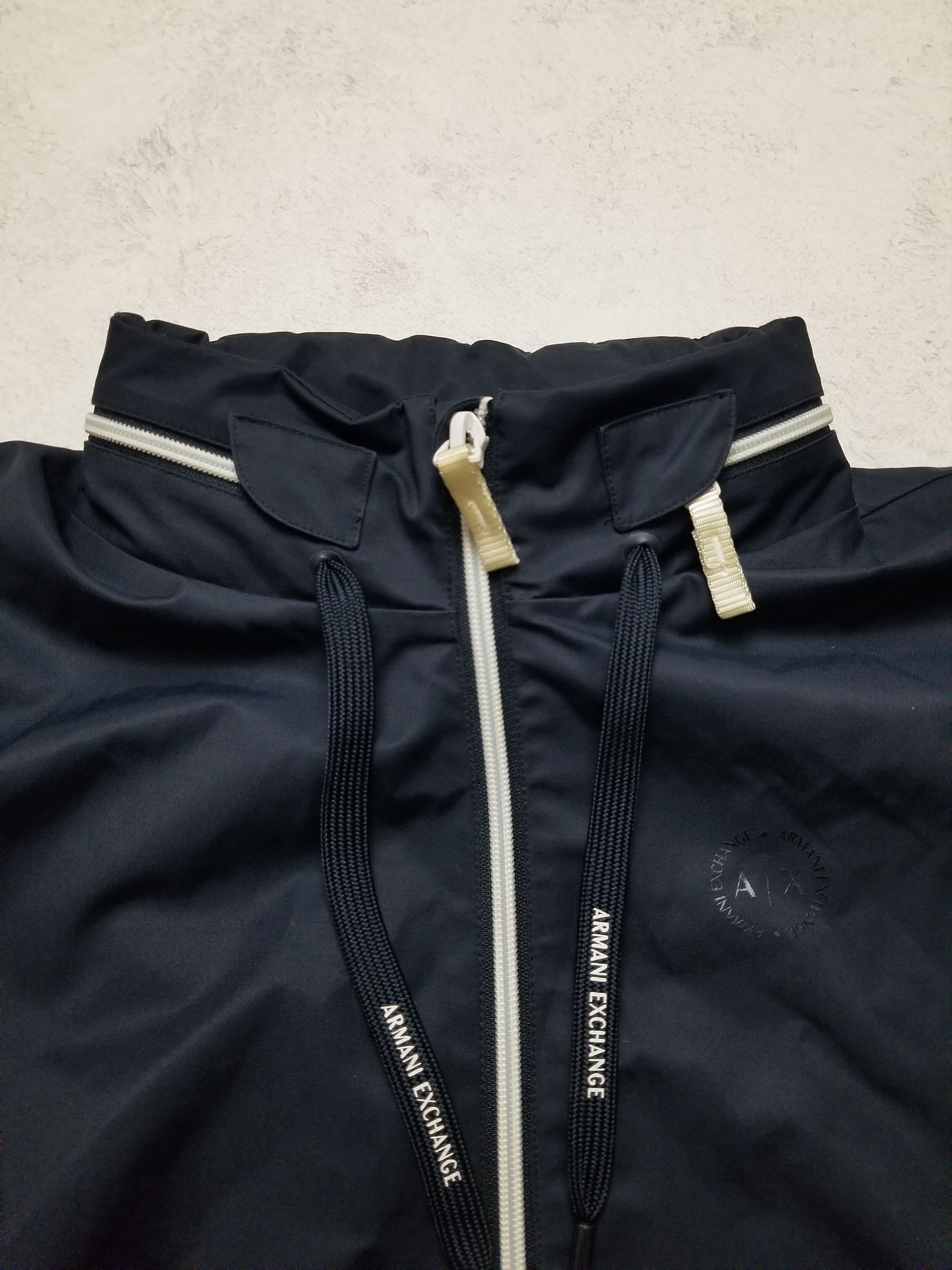 Armani Exchange Armani Exchange Hood Hoodie Zip Up Rain Jacket Coat Navy Size US XXL / EU 58 / 5 - 5 Thumbnail