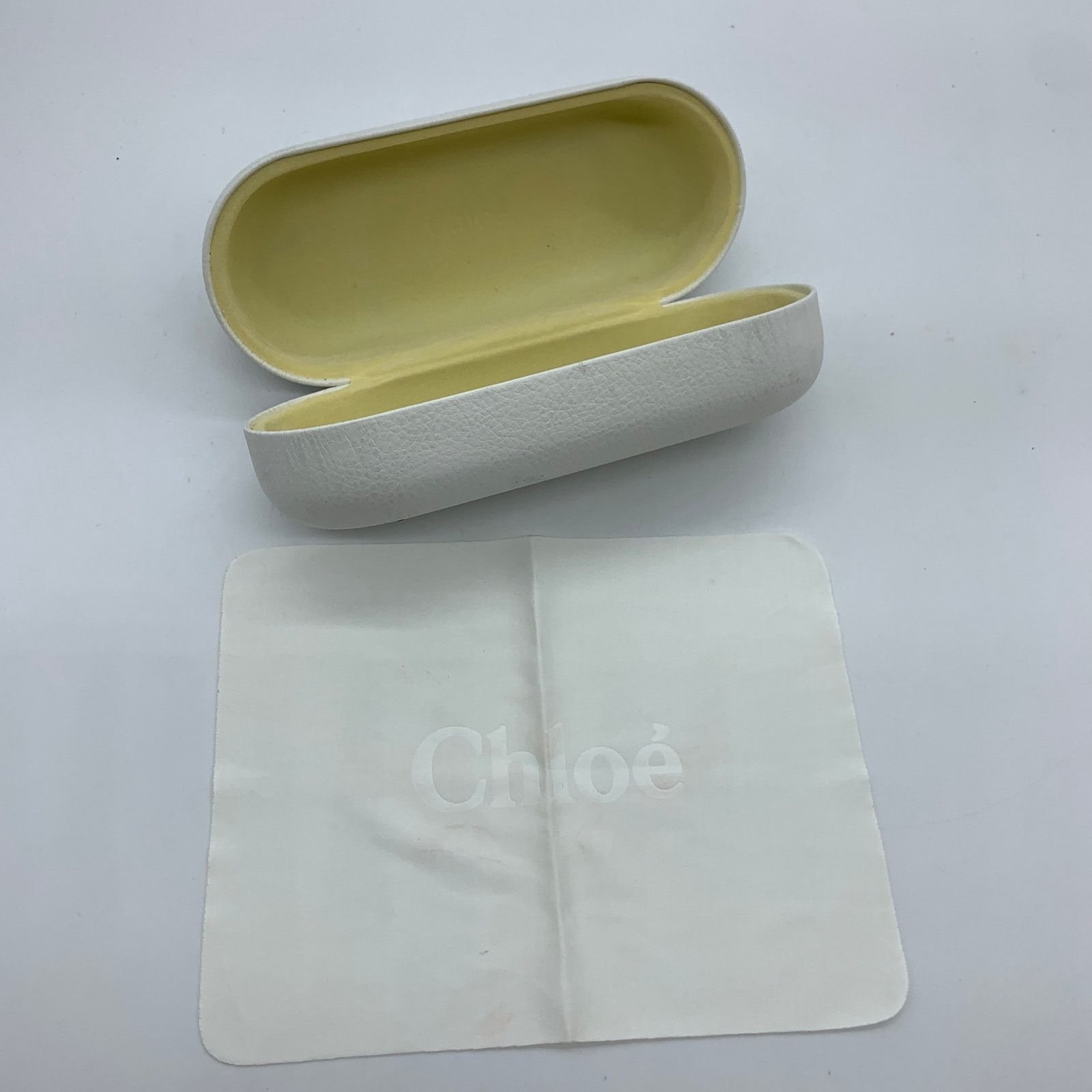 Chloe Chloe Sunglasses Hard Case Ivory Leather Size ONE SIZE - 11 Thumbnail