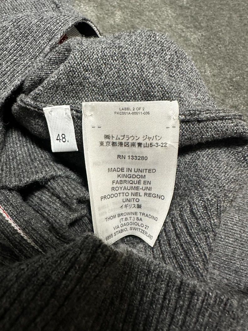 Thom Browne Thom Browne Gray Cashmere Cardigan Sweater-dmc Size US XXL / EU 58 / 5 - 1 Thumbnail