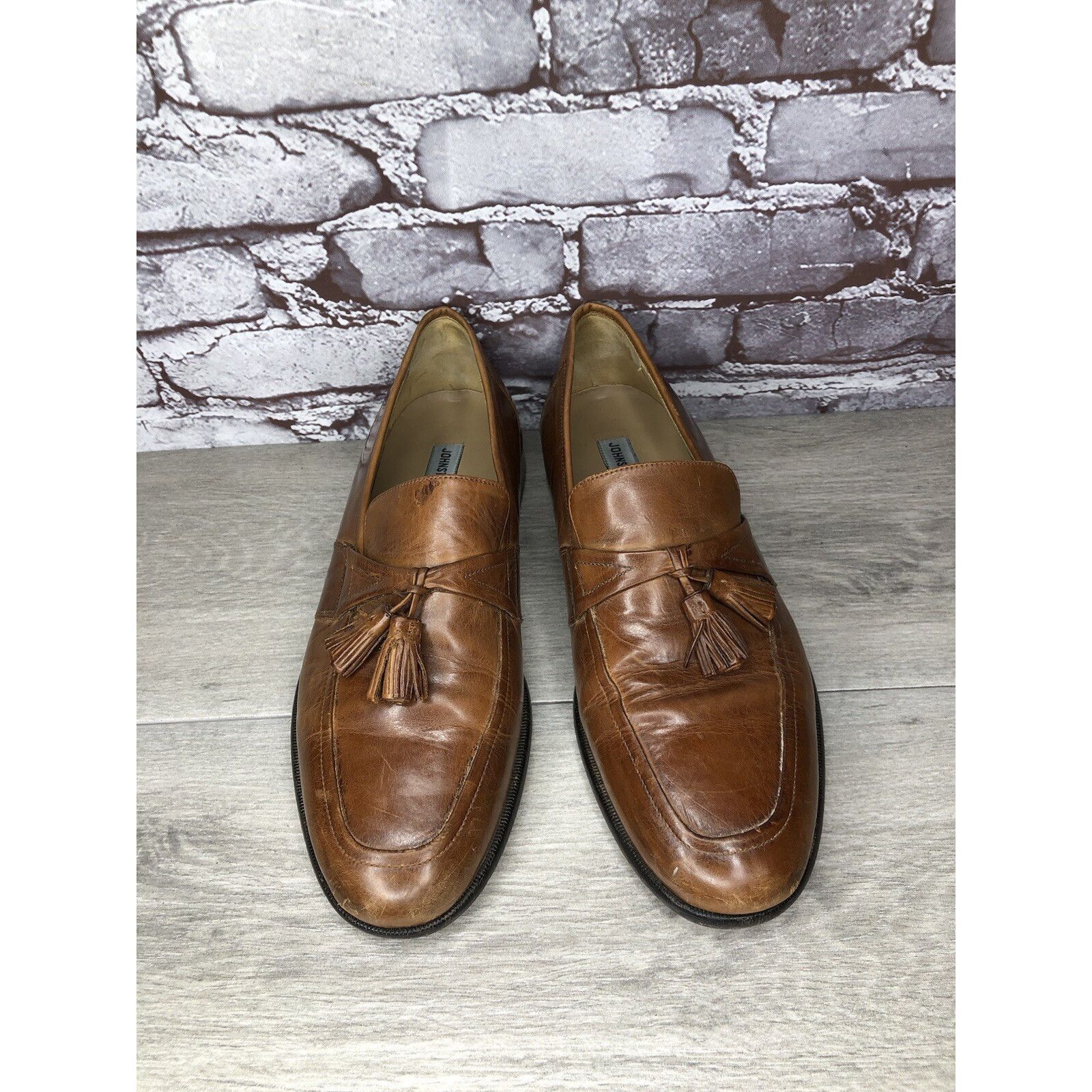 Johnston & Murphy Johnston & Murphy Brown Leather Tassel Loafers Dress Shoes M Size US 11 / EU 44 - 1 Thumbnail