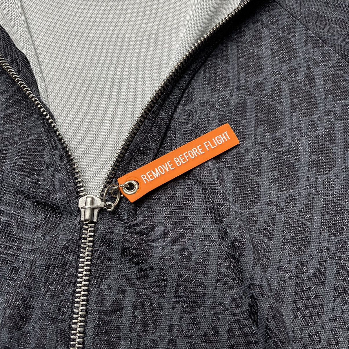 Christian Dior Monsieur × Dior 00'S Christian Dior Navy Blue Oblique Patterned Front Hooded Size M / US 6-8 / IT 42-44 - 6 Thumbnail